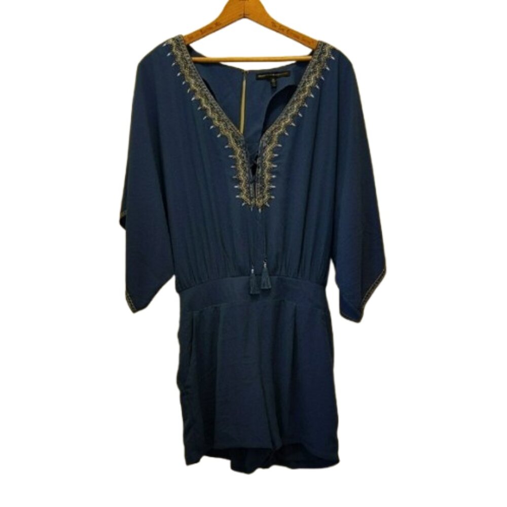 White House Black Market WHBM Women's Size 8 Boho Design One Piece Romper